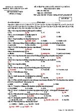 Đề kiểm tra khảo sát chất lượng giữa học kỳ II môn Hóa học Lớp 12 - Mã đề 201 - Năm học 2019-2020 - Trường THPT chuyên Lam Sơn (Kèm đáp án)